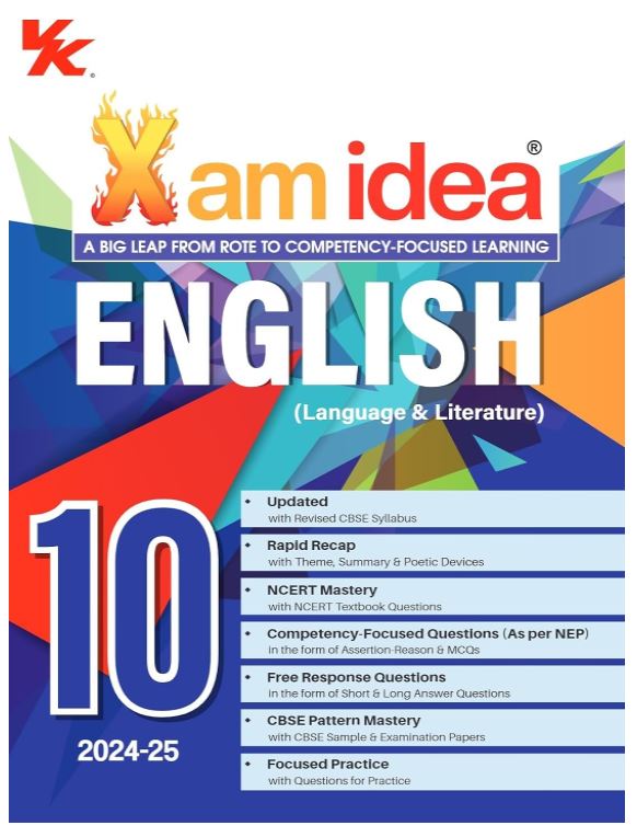 Xam idea English (Language & Literature) Class 10 Book | CBSE Board | Chapterwise Question Bank | Based on Revised CBSE Syllabus | NCERT Questions Included | 2024-25 Exam